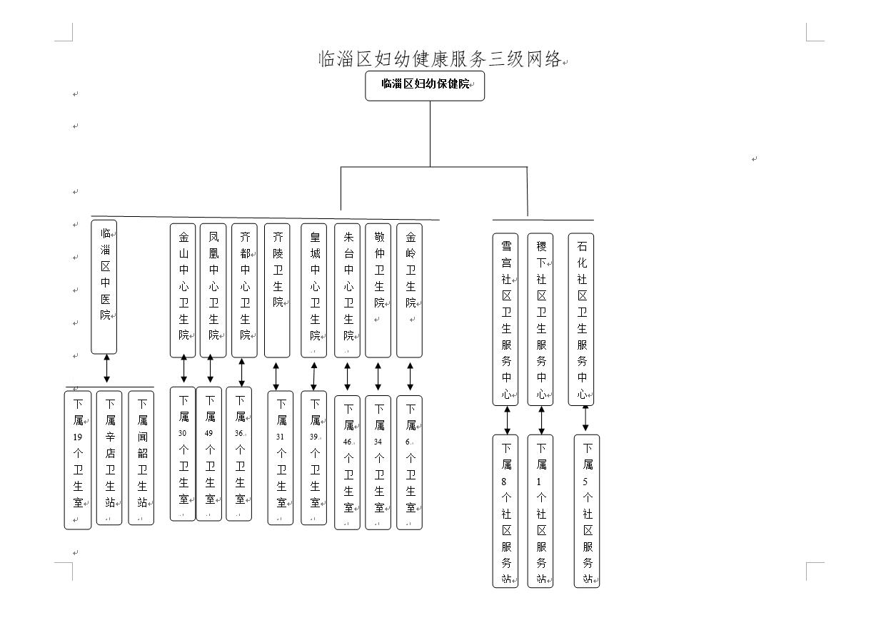 临淄区妇幼卫生三级网络